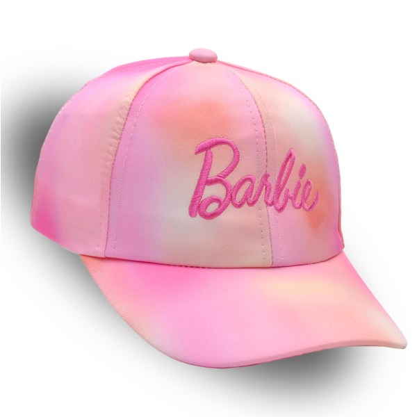 Barbie Cap för tjejer | Barn Tonåringar Rosa Blå Tie Dye Broderad Logotyp Snapback Hat | Mjuk krona med topp