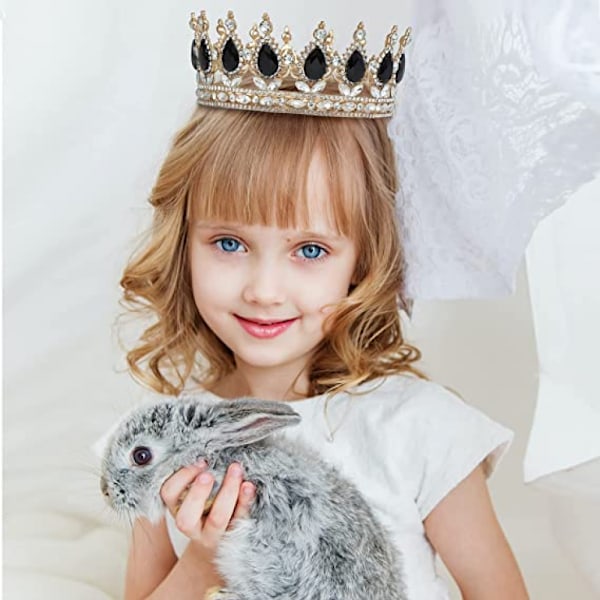 Prinsesskronor och tiaror för små flickor - Kristallprinsesskrona, födelsedag, bal, maskeradfest, drottningkronor med strass