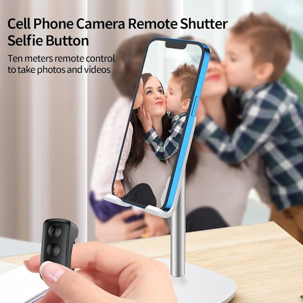 Tiktok Scrolling Ring TikTok Fjernkontroll Bluetooth Kamera Video Opptak Fjernkontroll TIK Tok Scrolling Ring Sidevender for Kindle App(D01) Black