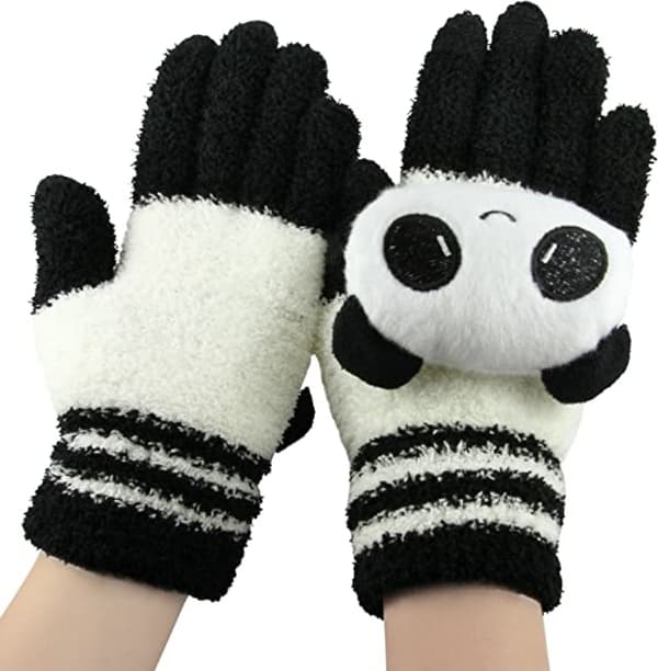 Sødt Panda Vinter Uld Touchscreen Handsker til Kvinder Piger Vindtætte Varme Strik Tekst Handsker Luffer Gave til Jul