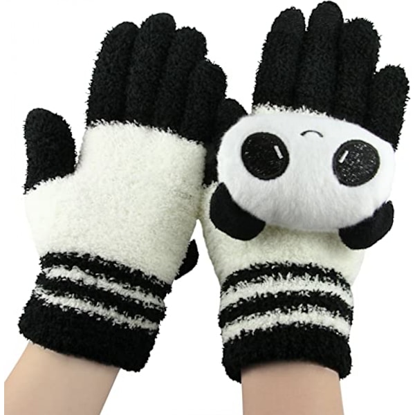 Söta Panda Vinter Ull Pekskärm Handskar för Kvinnor Flickor Vindtäta Varma Stickade Sms Handskar Vantar Present till Juldagen