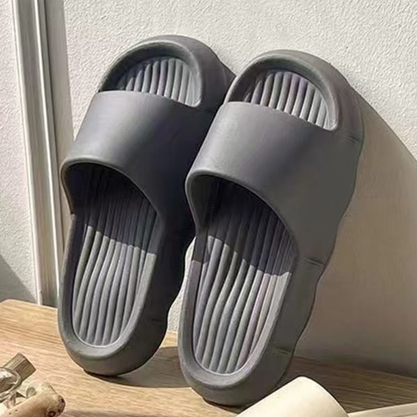 Herr Pillow Tofflor Snabbtorkande Supermjuka Halkfria Studsande Duschtofflor Sandaler för Inomhus 42-43 Grå Grey 42-43