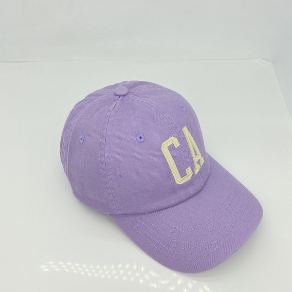 Dotpet Hat Embroidered CA Letter Adjustable Baseball Cap For Men And Women(Purple）