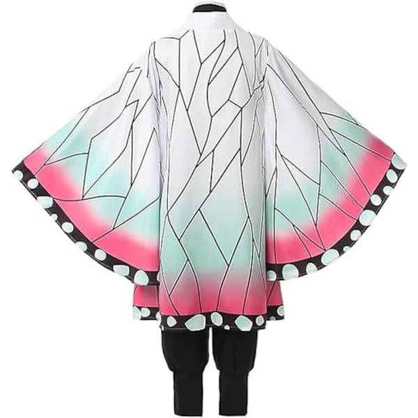 Kochou Shinobu Cosplay Kostym Anime Cosplay Outfit Set Halloween Klänning för Vuxna Barn (M)