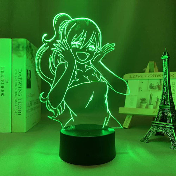 Anime 3D Lys Fairy Tail Juvia Lockser Figur Optisk Illusion Lampe til Soveværelses Dekoration Natlys Børnefødselsdag Julegaver Manga Led Lampe