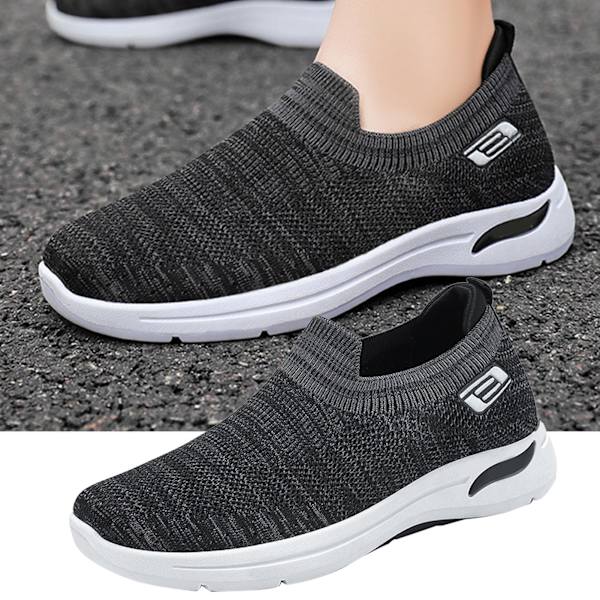 Herr Mesh Sneakers Andas Bekväm Dämpning Vikningsresistent Mjuk Sula Stilig Herr Casual Skor Black 41