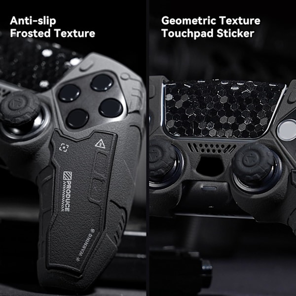 Anti-Skli Silikonbeskyttende Deksel Skin Case for PS5 Trådløs Kontroller med 2 Tommelgrephetter og 2 Klistremerker - for Black Myth: Wukong
