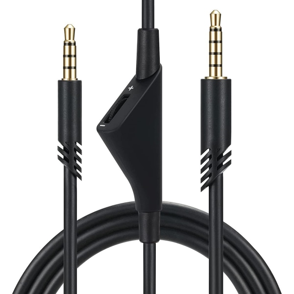 Udskiftning til Astro A40-kabel, A10-headsetkabel flettet ledning, 6,5 fod/2,0 m lydstyrkekabel kompatibel med Astro A40TR/A40/A10 Gaming Headset