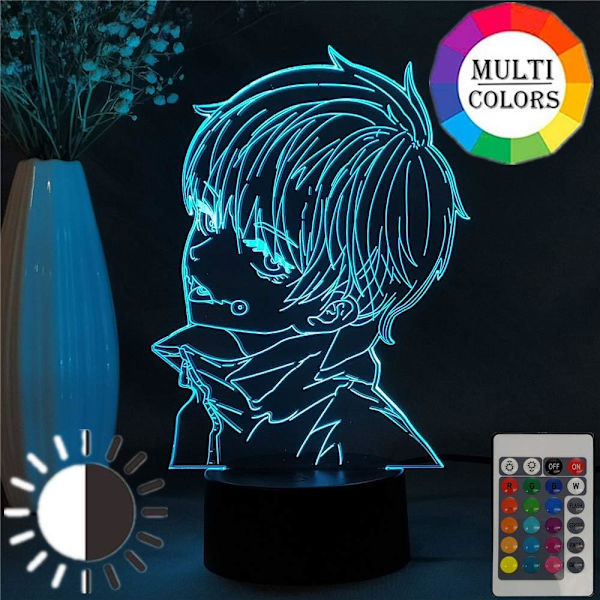 Anime Jujutsu Kaisen Inumaki Toge Figur 3D LED Nattlampe Manga Figur Skrivebordslampe Soveromsdekorasjon Bordlampe Hjemmedekor Nattlys Bursdagsgave