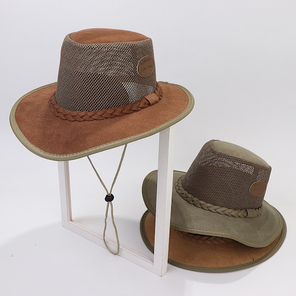 Mesh solhatt för män Golf Soaker hattar sommar strand safari bred brätte fiske keps utomhus