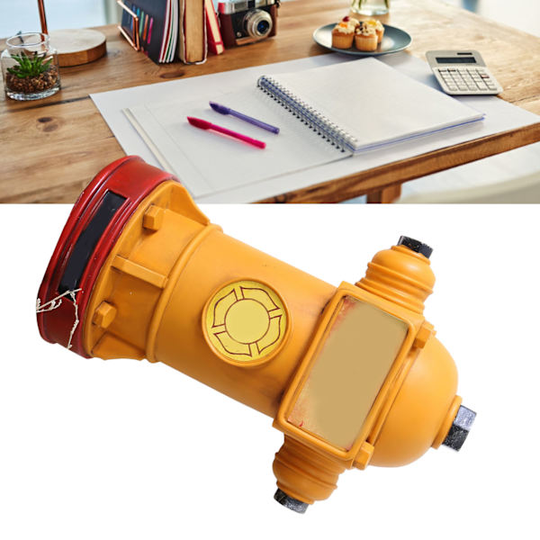 Retro brandhane sparegris brandhane penge mønter boks unik penge sparekrukke hjem dekoration gul Yellow