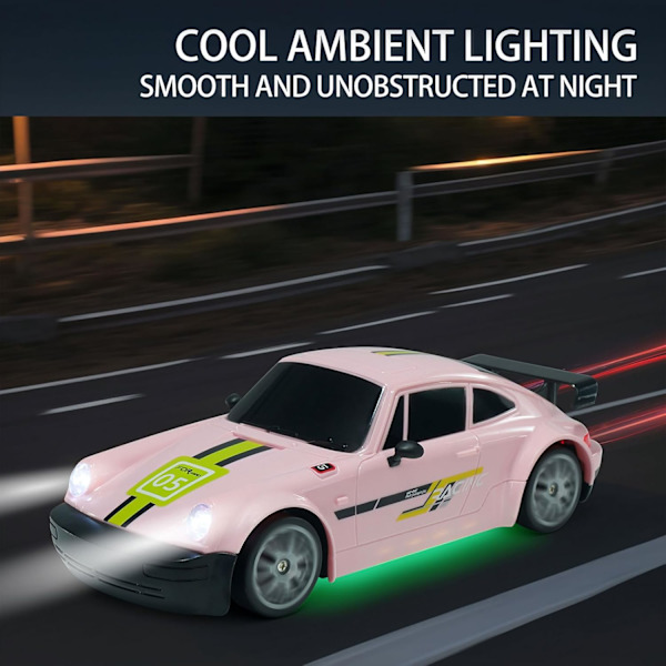 GoolRC RC Driftbil, 1:20 2.4GHz 4WD Hög Hastighet 20KM/H Racingbil Fordon, Utbytbara Driftdäck Racing Sport Leksaksbilar med LED-lampor