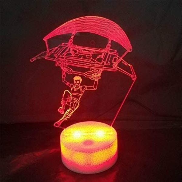 3D Skydiver Fjernbetjening 16 Farve Natlys Illusion Akryl LED Bord Sengelampe Børneværelse Skrivebords Dekoration Fødselsdagsgaver Legetøj til Børn