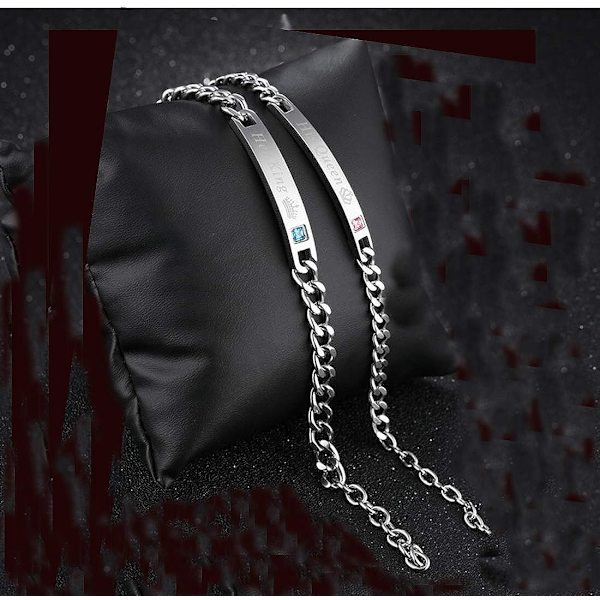 Present till älskare Hans drottning Hennes kung Rostfritt stål Par armband för kvinnor Män Smycken Matchande set