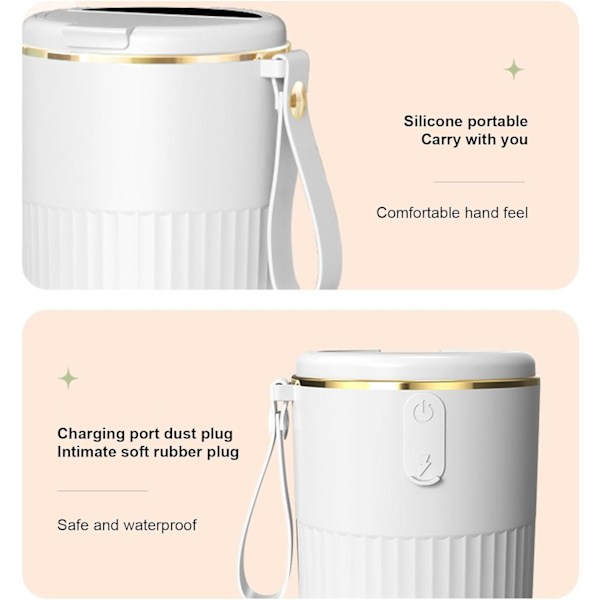 Kannettava Mehukone Sekoittimet Smoothieille 340ML Mehukoneet Sekoittimet Monitoiminen Hedelmäsekoitin LED-näytöllä Pink