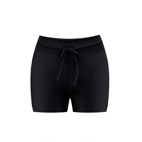 Naisten uimashortsit korkeavyötäröiset uimapuvut alaosat uimapuku poikashortsit uimahousut Bikini Board shortsit, musta, XL