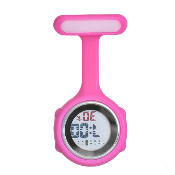 Multifunctional electronic digital display nurse Fob Watches, Silicone Doctor Pocket Lapel Clip On Watches Gift