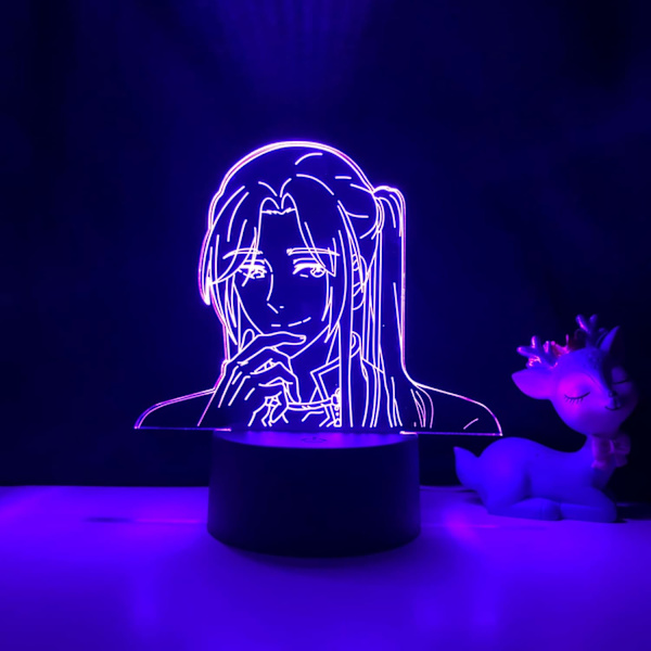 Anime LED-lys Tian Guan Ci Fu for soveromsdekorasjon nattlys bursdagsgave BL Manga rom 3D lampe Offisiell velsignelse