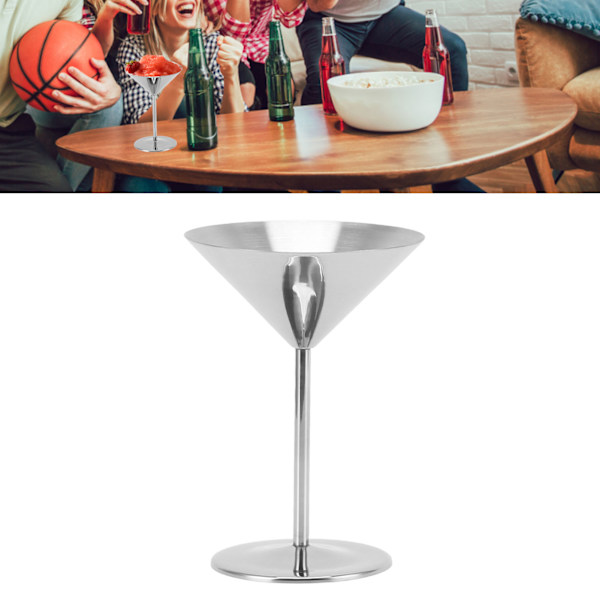 Metallvinsglas i rostfritt stål, isolerat rödvinscocktailchampagneglas för hemmafest