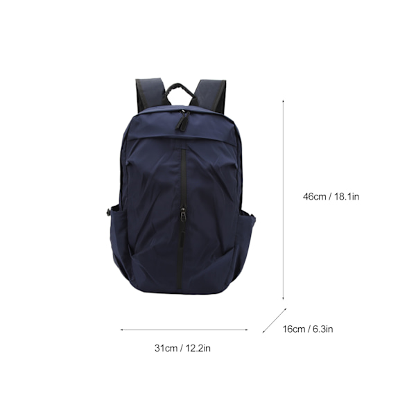 Man Ryggsäckar Lätt Laptop Business Resväska med USB Laddningsport för Skola Utomhus  Polyester Blue