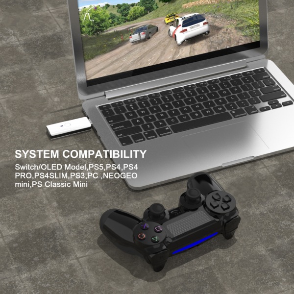 Trådlös mottagare Bluetooth-kompatibel Handle Converter Adapter för PS4 PS5