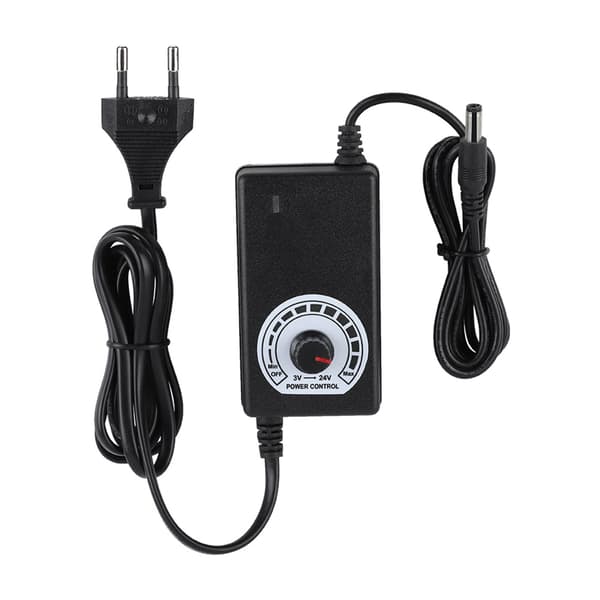 24W 3-24V Strømforsyningsladeradapter med LED-display Spenningsregulering-DC5.5*2.5mm