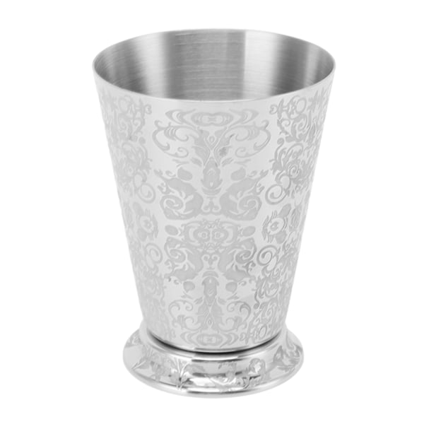 Cocktail-drikkekopp i 304 rustfritt stål med sølvfinish, Moskva Mule-krus for barer, hjemmemønsterutskjæring Totem