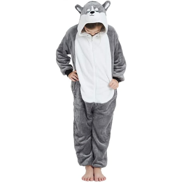 Barn Djurdräkt för Halloween Flickor/Pojkar Fleece Onesie Nyhet En Delad Pyjamas Sovkostym Fest Cosplay（M）
