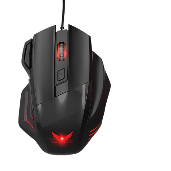Kablet Gaming Mus, USB Computermus, 7 Knaps Kablet Optisk Mus, Op til 2400 DPI, Lydløst Klik Ergonomisk Formdesign, Mindre Håndtræthed, til Win