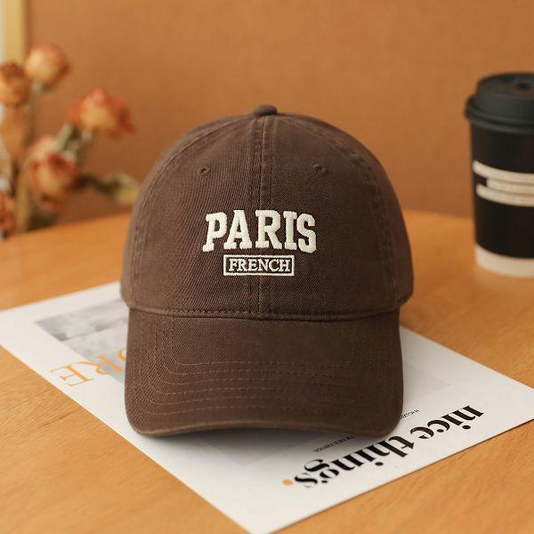 All-match Baseball Cap Kvindernes Mode Retro Blød Top Cap Høj Kvalitet Åndbar Bomuld Hat Mænd Coffee color