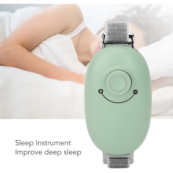 Sömnhjälpsmaskin, 5 Växlar USB Stressavlastande Bärbar Djup Sömn Hjälp Enhet för Hemmet (Grön Armband Design)