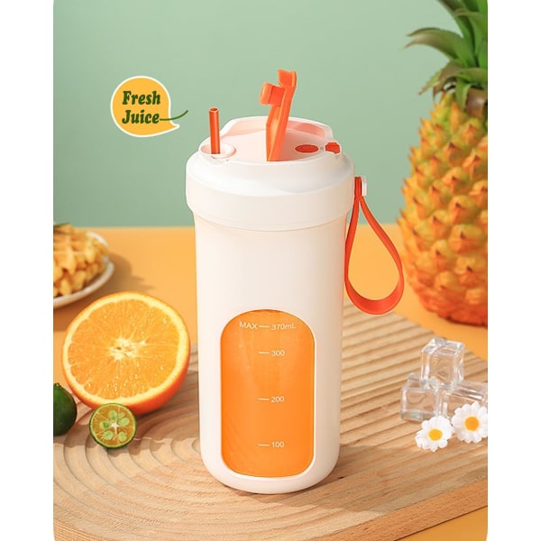 Bärbar Blender för Shakes och Smoothies, 13oz Personlig Blender med USB Laddning och 10 Blad Mini Liten Blenderflaska för Kontor Gym Kök