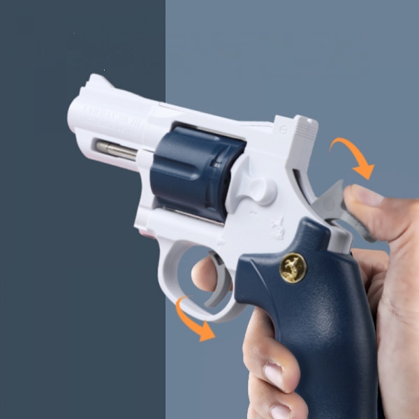 Revolver-lelu pehmeillä vaahtomuovipatruunoilla, yhteensopiva lasten ja aikuisten ampumapeleihin