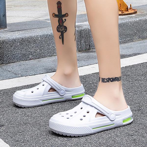 Kvinders Have Clogs Sko Casual Slippers Strand Sandaler Anti-Slip Pool Vandsko Hjemmesko Sommer Fodtøj White 11inch 8.5 Women/7 Men