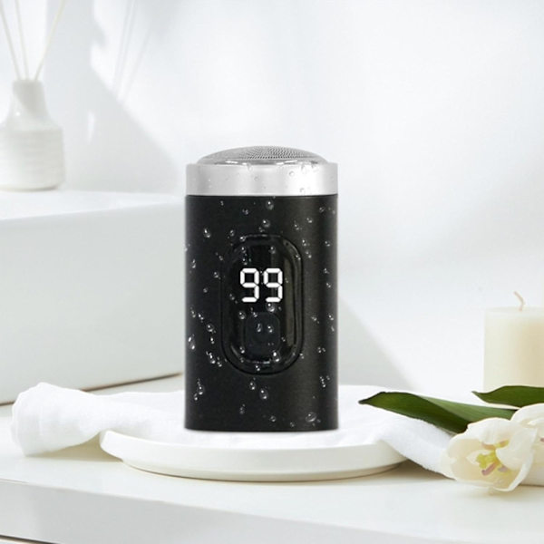 Laddningsbar Rakapparat för Män, Bärbar Rakmaskin med Våt- och Torrrakning, LED-Display Hårtrimmer för Män Skägg Ansiktshår, Present