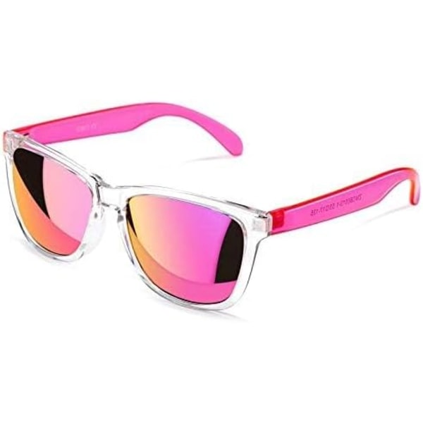 Damsolglasögon UV400 speglade linser, passar för utomhusbruk, semester, körning Pink Mirrored Lens