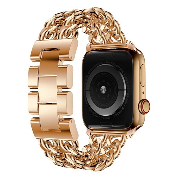 Yhteensopiva Apple Watch -ranneke 42/44/45mm, ruostumattomasta teräksestä valmistettu metalliketju Cowboy-tyyliin, korvaava iWatch-sarja 8 7 6 5 4 3 2 1