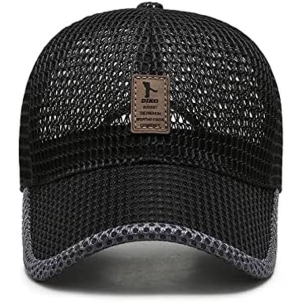 Sommer Mesh Baseball Cap til Mænd Kvinder Trucker Mesh Hat Baseball Caps Udendørs Sports Løb hat 2-dark Gray