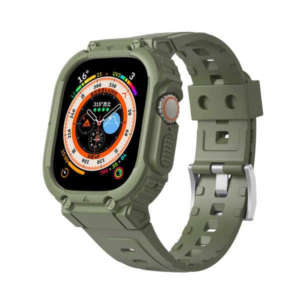 Kompatibel med Apple Watch Band 49mm med støtfangerdeksel, robuste bånd for Apple Watch Ultra, sportsmilitære beskyttelsesdeksler fallsikre