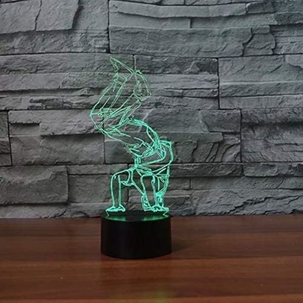 3D Street Dance Fjernbetjening 16 Farve Natlys Illusion Akryl LED Bord Sengelampe Børneværelse Skrivebords Dekoration Fødselsdagsgaver Legetøj til Børn
