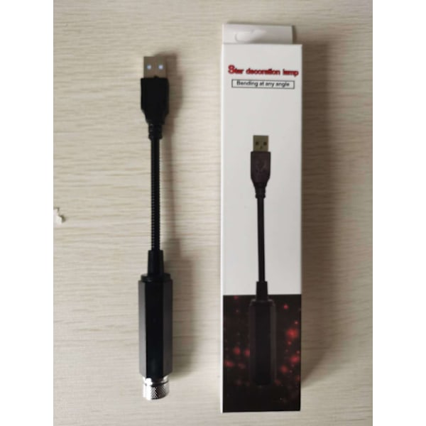 Bilprojektorlampe Net Red Bil Full Sky Star Atmosfærelampe USB Takstjernelampe Ombygd Bil Innendørs Atmosfærelampe