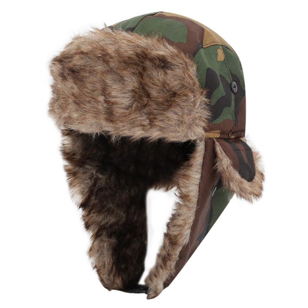 Varm Trapper-hatt för kallt väder Sherpa Fleece Vinterhattar för män Vindtät Öronlapp Mössa Jakt Skidåkning Utomhus