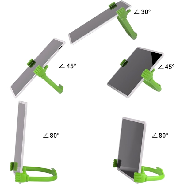 Thumbs Up 2-pakks nettbrettstativ, nettbrettstativholder for skrivebord, nettbrettstativ kompatibel med iPad-serien, Samsung Galaxy-faner Green/Green Plus