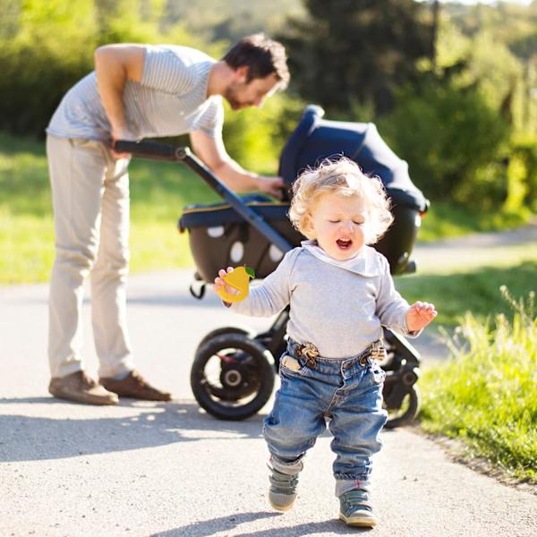 Baby Bideringe Legetøj BPA-Fri Soothing Bideringe Tyggelegetøj Søde Frugtformer 2 Stykker Sæt Oplysningslegetøj til Børn Over 6 Måneder