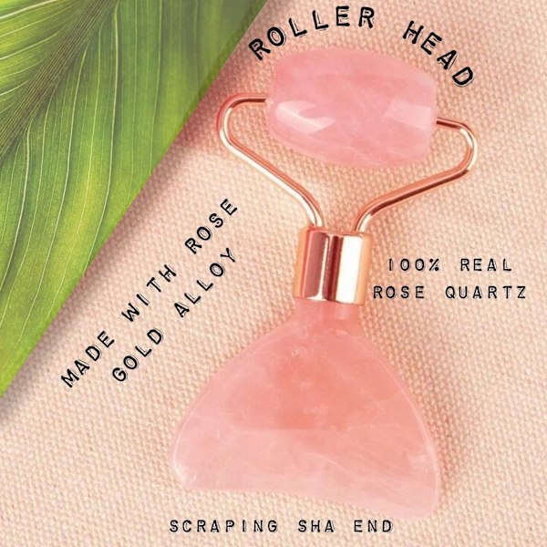 Mors Dags Gaver - Denne Glow Roller, Ansigts- og Halsmassageværktøj Rose Quartz Ansigtsrulle Massager til Ansigt og Øjne, Ansigts Sculptin