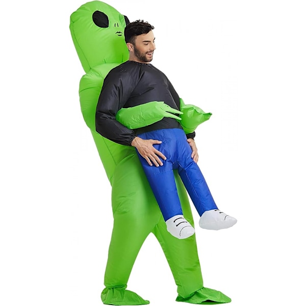 Oppustelig Alien Kostume Voksen, Oppustelig Kostume Voksen, Oppustelige Halloween Kostumer til Mænd Voksen 150-190cm