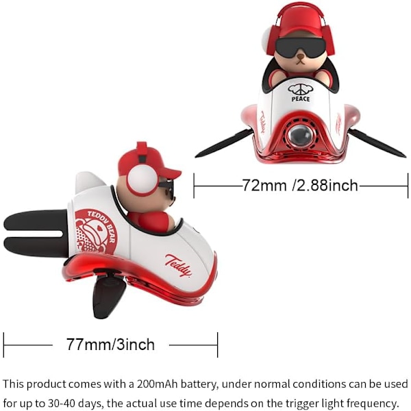 Billauftfrischer, LED-Ambientelicht, 4 kostenlose Dufttabletten, Flugserie Autoklimaanlagen-Steckdose niedliche Dekorationen