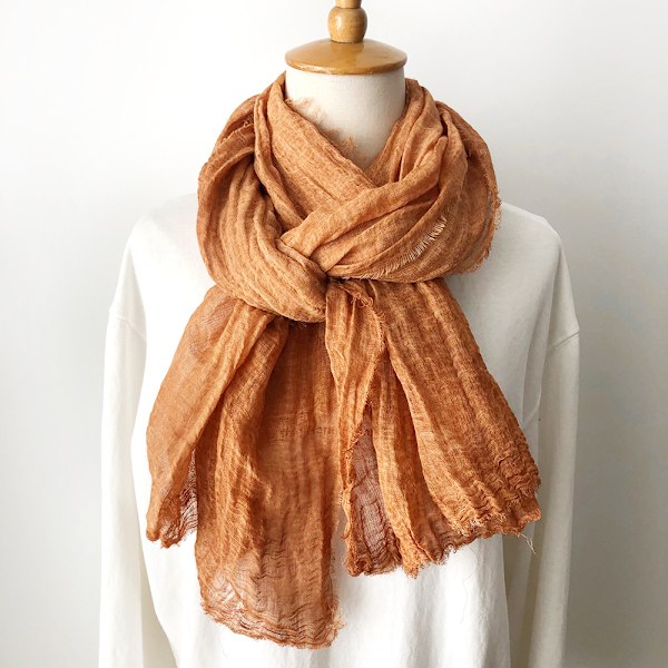 Bomull Linnescarves Herr Dam Scarves Sjalar-Orange