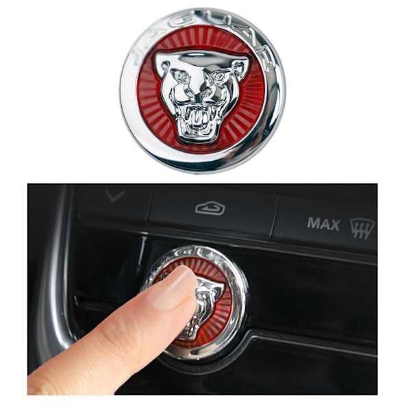 Knapp Start Center Kontrollbrytare Vred Huvud Dekorativ Paljettlock Dekal Trim Passar för Jaguar XFL XE XEL XJ XJL F-PACE F-Type