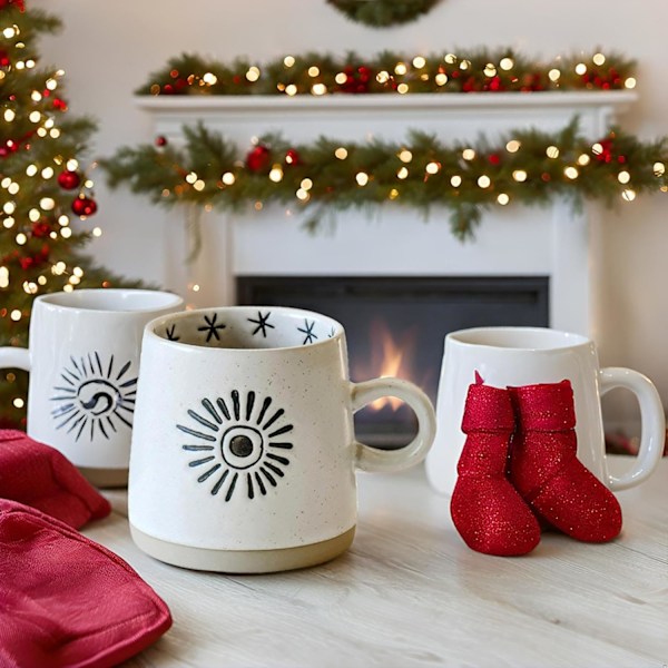 Keramiske Måne og Sol Kaffe Krus, Porcelæn Kaffe Krus, Keramiske Kopper til Latte